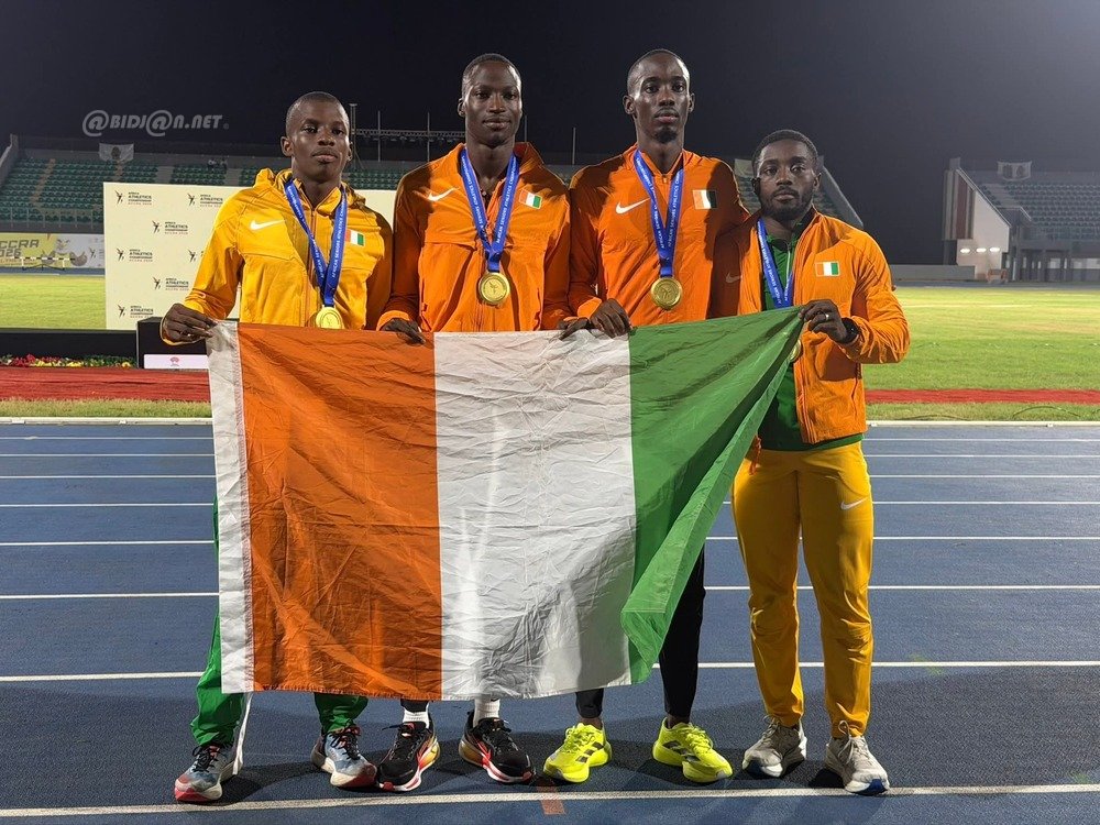 Championnats d’Afrique d’Athlétisme 2026 : le relais ivoirien 4x100 m masculin sacré champion d’Afrique avec un nouveau record national