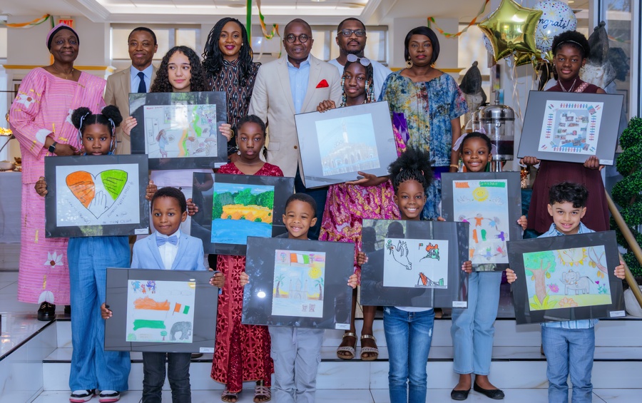 Concours « Je dessine ma Côte d’Ivoire » : Les jeunes lauréates de la diaspora récompensés par l’Ambassade aux États-Unis