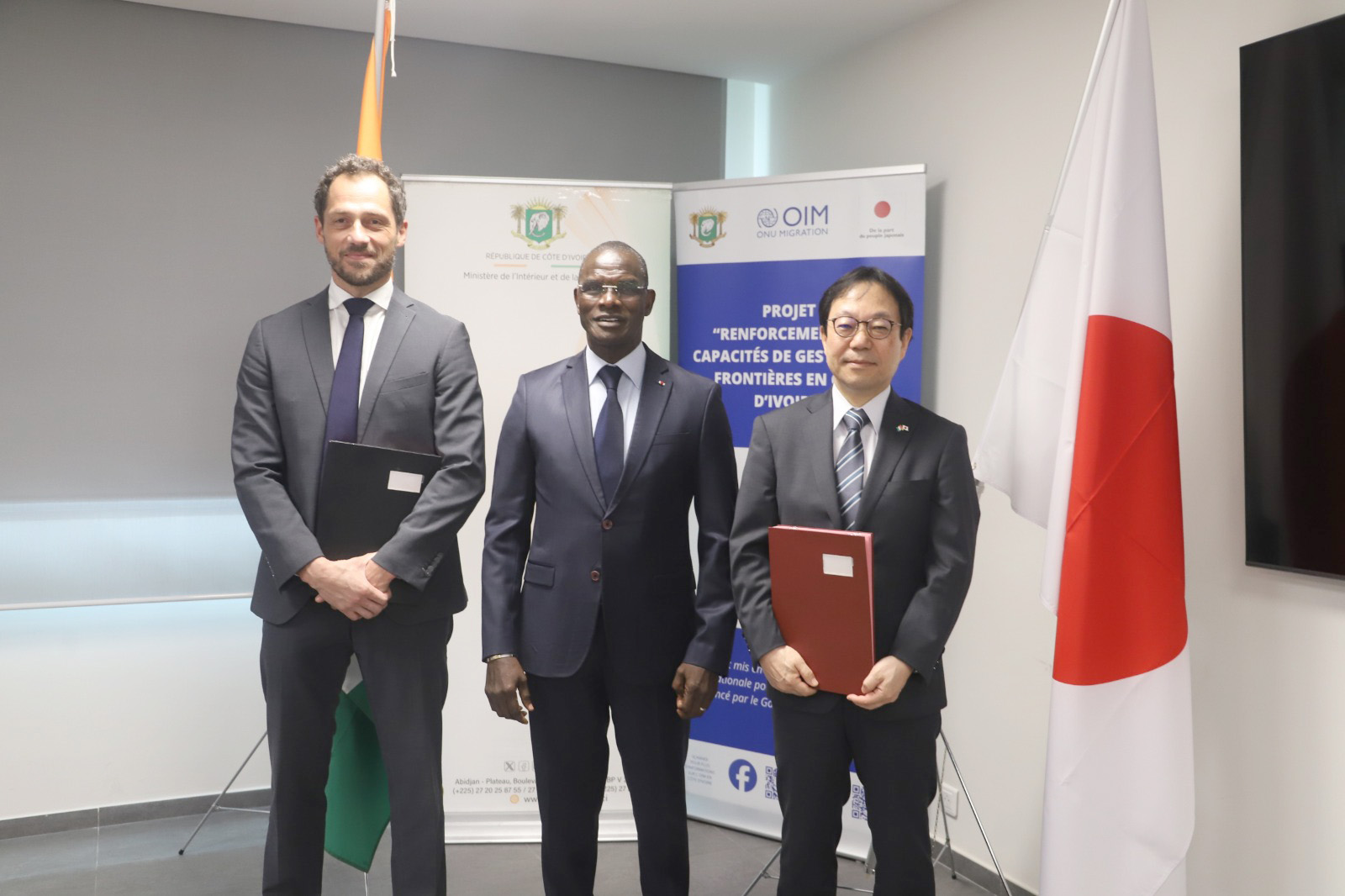Coopération Côte d'Ivoire-Japon : lancement d'un nouveau projet par l'OIM et le gouvernement du Japon pour renforcer la gestion des frontières en Côte d'Ivoire