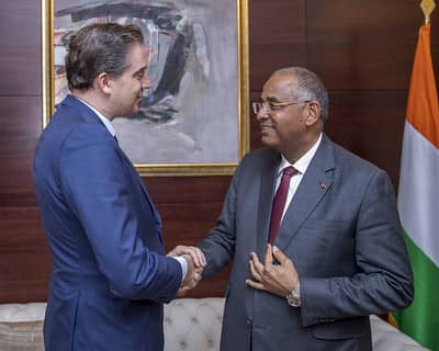 Coopération France-Côte d’Ivoire: Patrick Achi échange avec Olivier Brecht et une délégation du Patronat français 