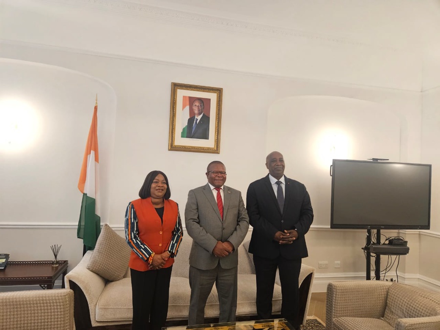Coopération : le Ministre du Commerce et de l’Industrie du Royaume d’Eswatini reçu par l’Ambassadeur de Côte d’Ivoire auprès du Royaume-Uni d’Angleterre et d’Irlande du Nord