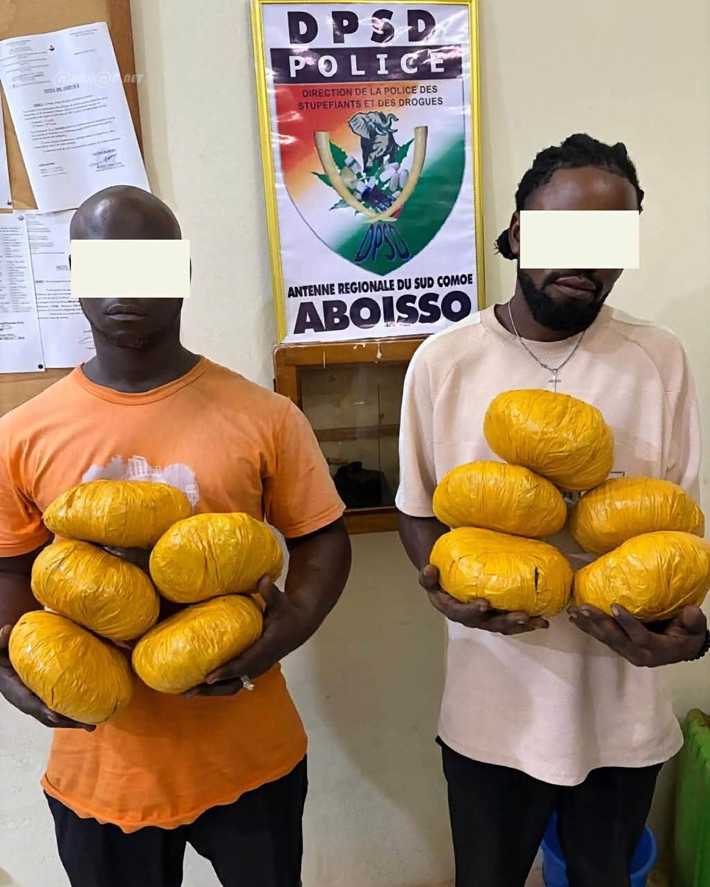 Côte d'Ivoire : deux individus interpellés avec dix ballons de cannabis à Assouindé