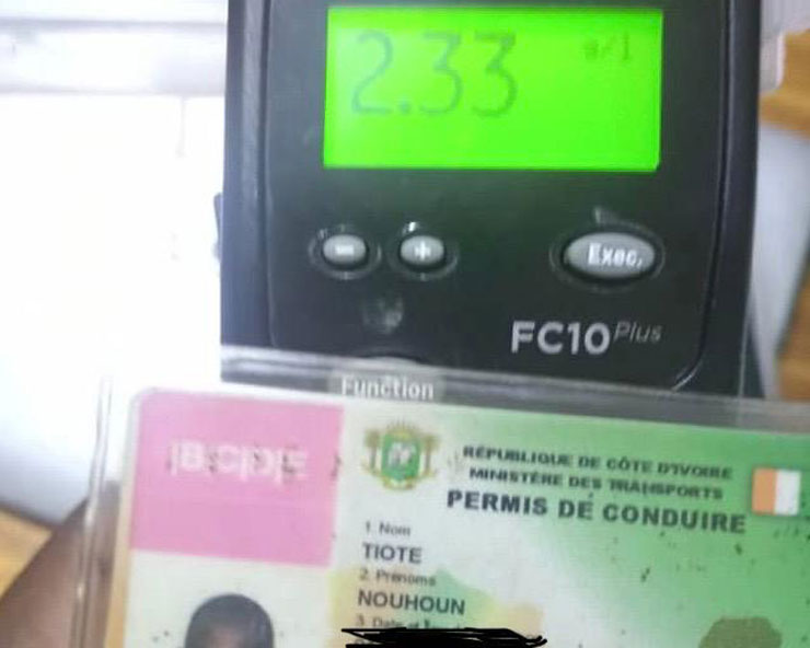 Côte d'Ivoire : ivre au volant, un chauffeur de taxi mis aux arrêts par la police spéciale