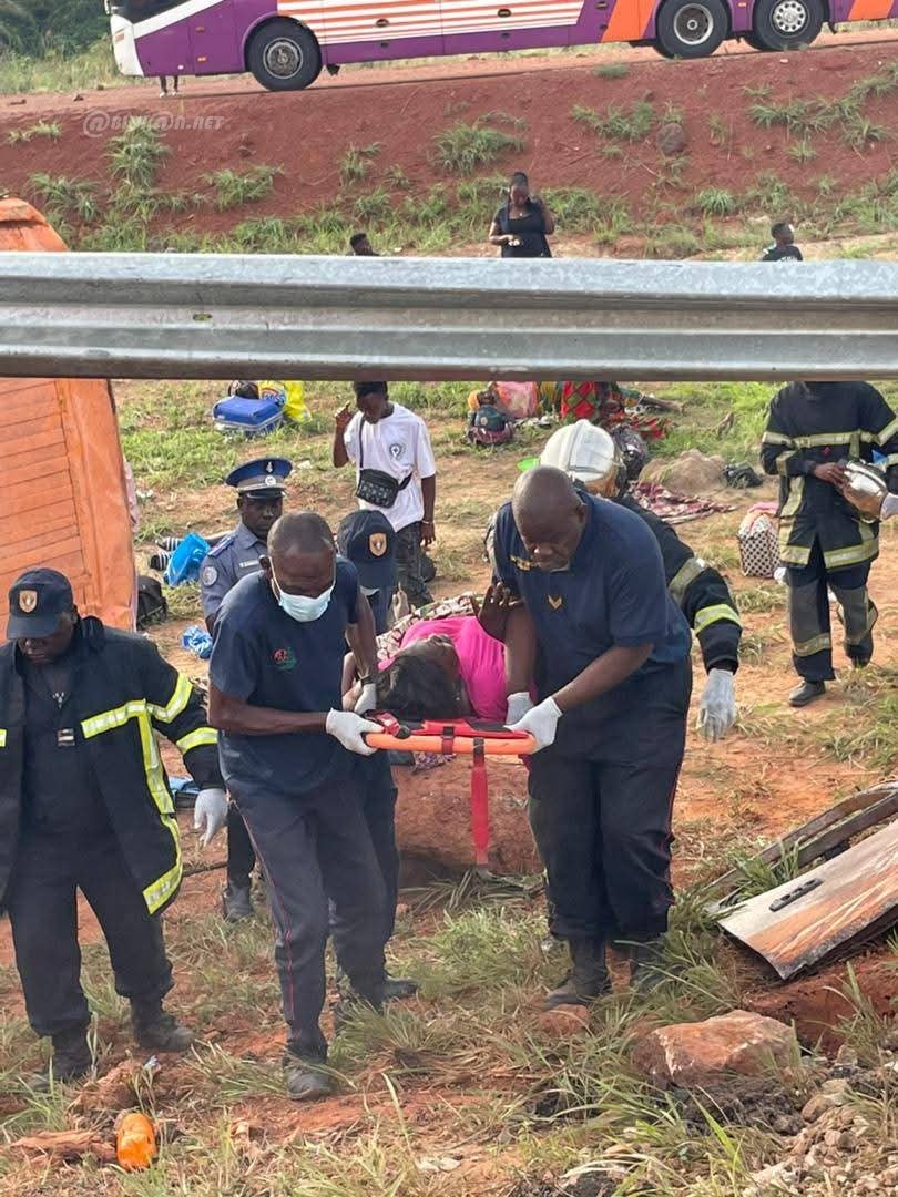 Côte d’Ivoire : 1 mort et 22 cas graves dans l'accident d'un car sur l’autoroute du Nord