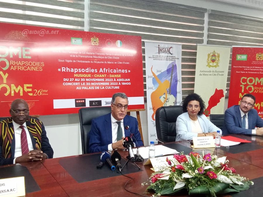 Culture/Coopération : les journées culturelles marocaines sur le concept ''Come To My Home'' prévues du 28 au 30 novembre 2023 à Abidjan