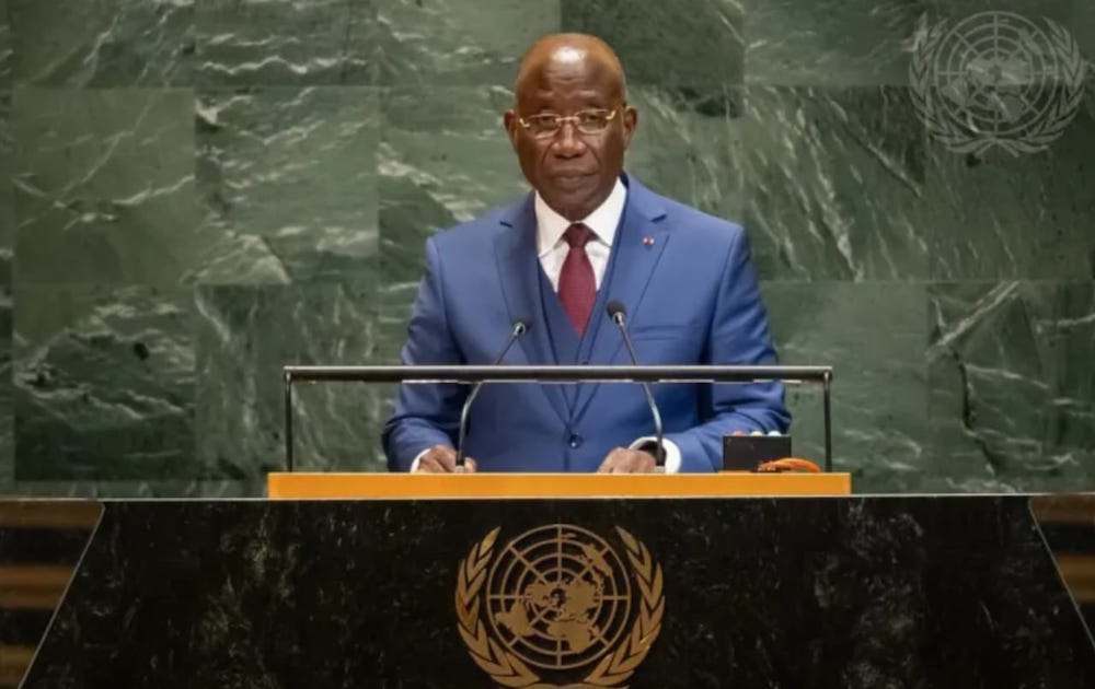 Déclaration De S.E.M Alassane Ouattara lue par Leon Kacou Adom Ministre des affaires étrangères, de l’intégration africaine et des ivoiriens de l’extérieur