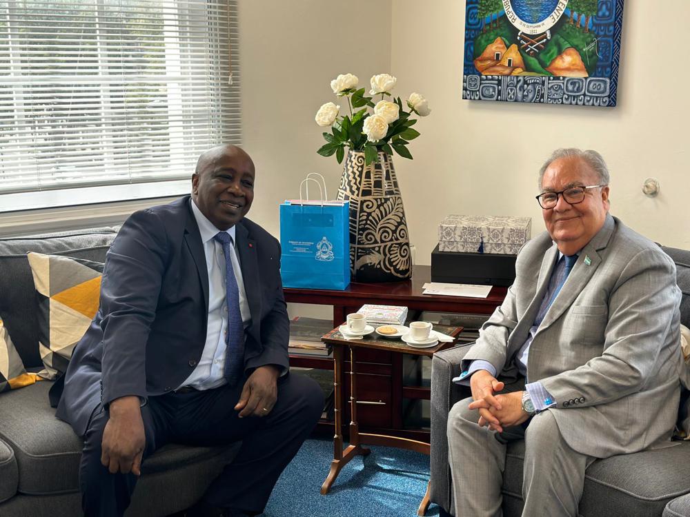 Diplomatie : Le Représentant Permanent de la Côte d'Ivoire auprès des Organisations Internationales des Produits de Base reçu par l’Ambassadeur de la République du Honduras au Royaume-Uni
