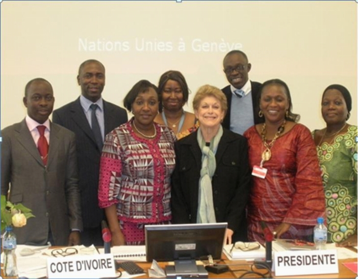 Rapport sur la discrimination à l`égard des femmes - Dr Coffie Raymonde défend avec succès le dossier ivoirien à Génève.