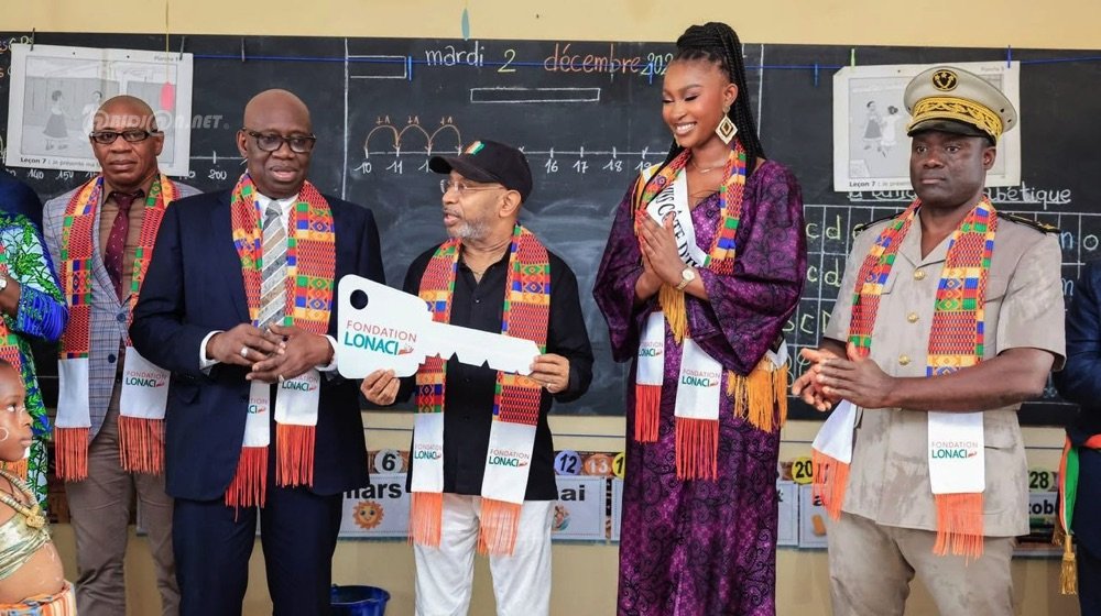 Don de la Fondation LONACI : l’EPP Diamala Marie-Emmanuelle Miss Côte d'Ivoire 2024 officiellement inaugurée au quartier SOS Résidentiel d'Aboisso