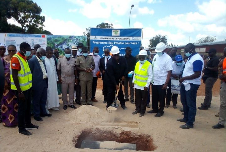 Laurent Tchagba lance le projet de renforcement de l’alimentation en eau potable de Séguéla
