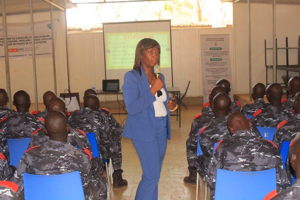 Ecole de police Amadou Gon Coulibaly de Korhogo: les élèves policiers et encadreurs formés aux notions de civisme et de citoyenneté
