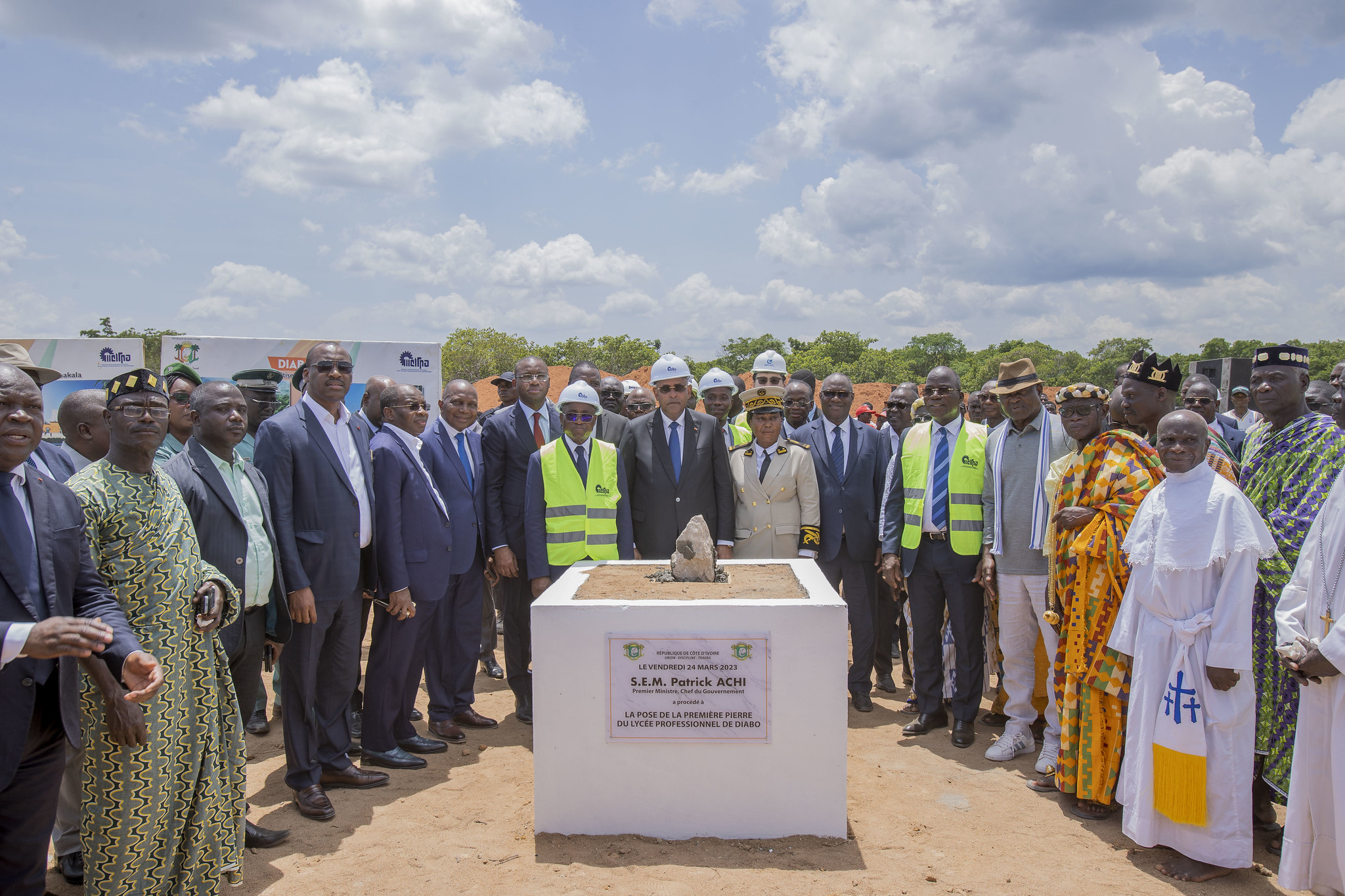 Employabilité des jeunes-Patrick Achi lance les travaux du Lycée professionnel agricole de Botro et du Centre de formation multisectoriel de Diabo