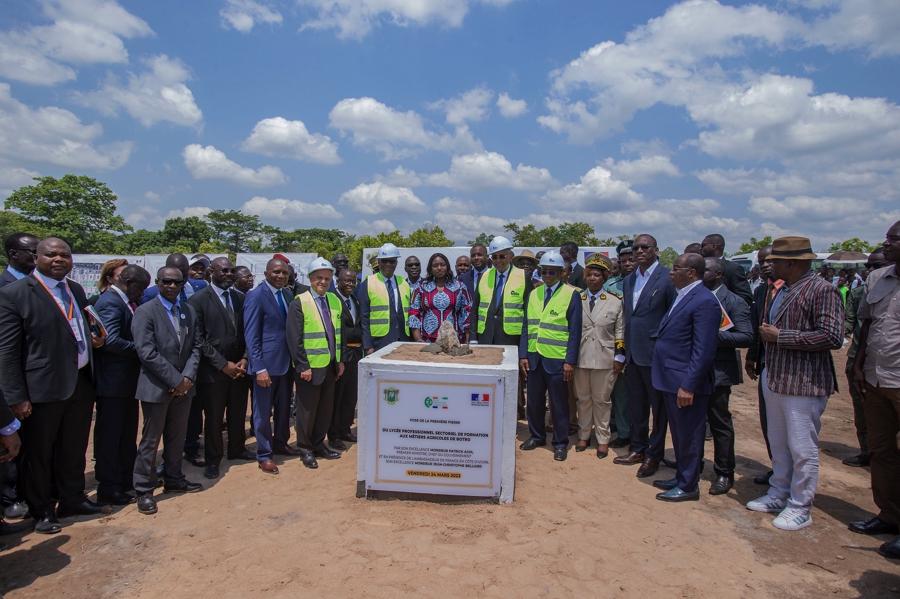 Formation professionnelle : Le Premier Ministre Patrick Achi lance les travaux de construction du lycée professionnel agricole de Botro, d'une capacité de 350 apprenants