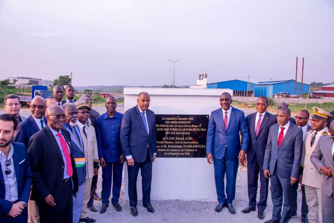 Côte d'Ivoire : inauguration de 361 hectares de parcelles supplémentaires de la nouvelle zone industrielle d’Akoupé-Zeudji PK 24