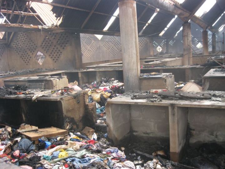Korhogo le marché central ‘tchedal’’  brulé,  des centaines de millions parties en fumée
