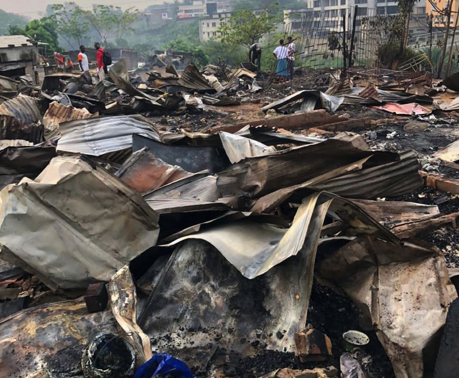 Le feu rase une soixantaine de maisons à Locodjro Jérusalem