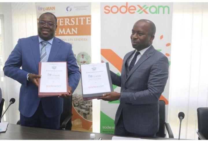 Formation Continue et renforcement des capacités : La SODEXAM et l’université de Man signent un accord cadre