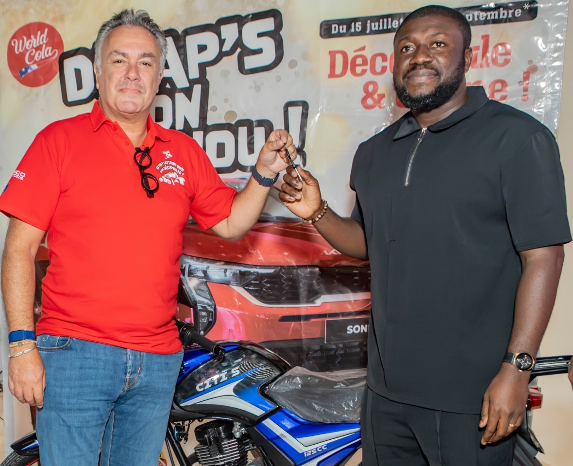 Jeu World Cola de SOLIBRA : Kouassi Désiré remporte la 5ème moto