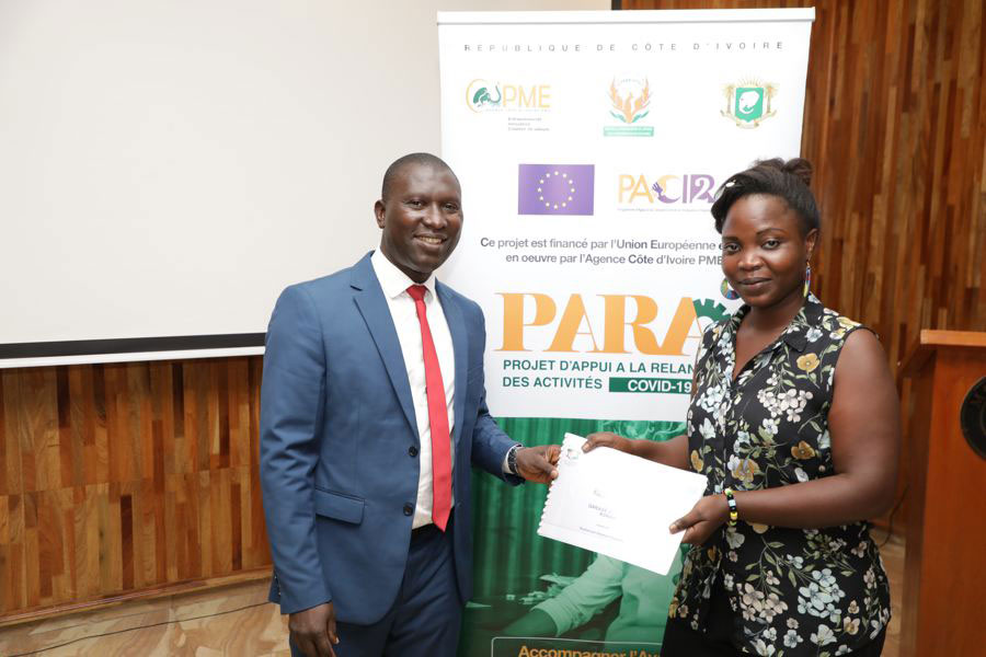 Covid-19, Maintien des emplois et Préservation des outils de production : L’Agence CI PME et l’Union Européenne renforcent les capacités des bénéficiaires des fonds Covid