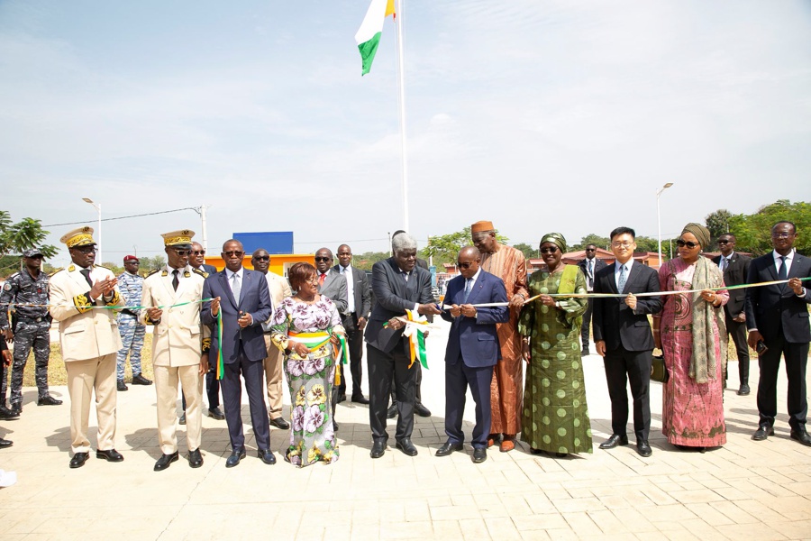 Le Lycée professionnel de Gbéléban inauguré : l'établissement offre quatre filières de formation, à savoir agriculture, élevage, machinisme agricole et mécanique moto
