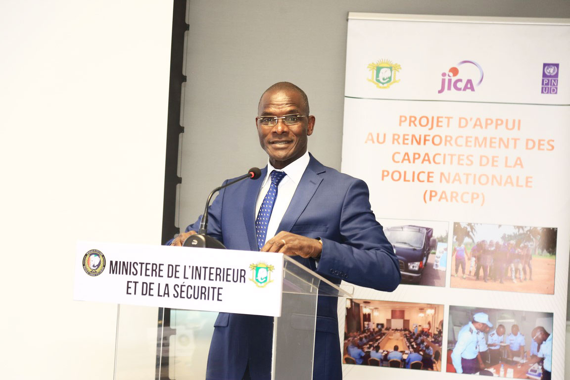 Projet d’appui au renforcement de capacité de la Police nationale : le ministre Vagondo Diomandé satisfait des acquis et des objectifs atteints