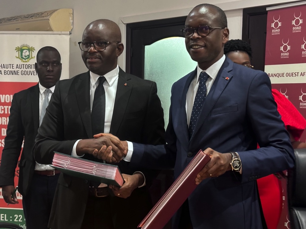 Lutte contre la fraude et la corruption : la Haute Autorité pour la Bonne Gouvernance et la Banque Ouest Africaine de Développement signent un accord de coopération