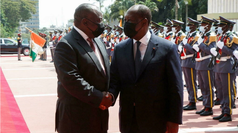 En Côte d'Ivoire, Cyril Ramaphosa veut renforcer les liens commerciaux