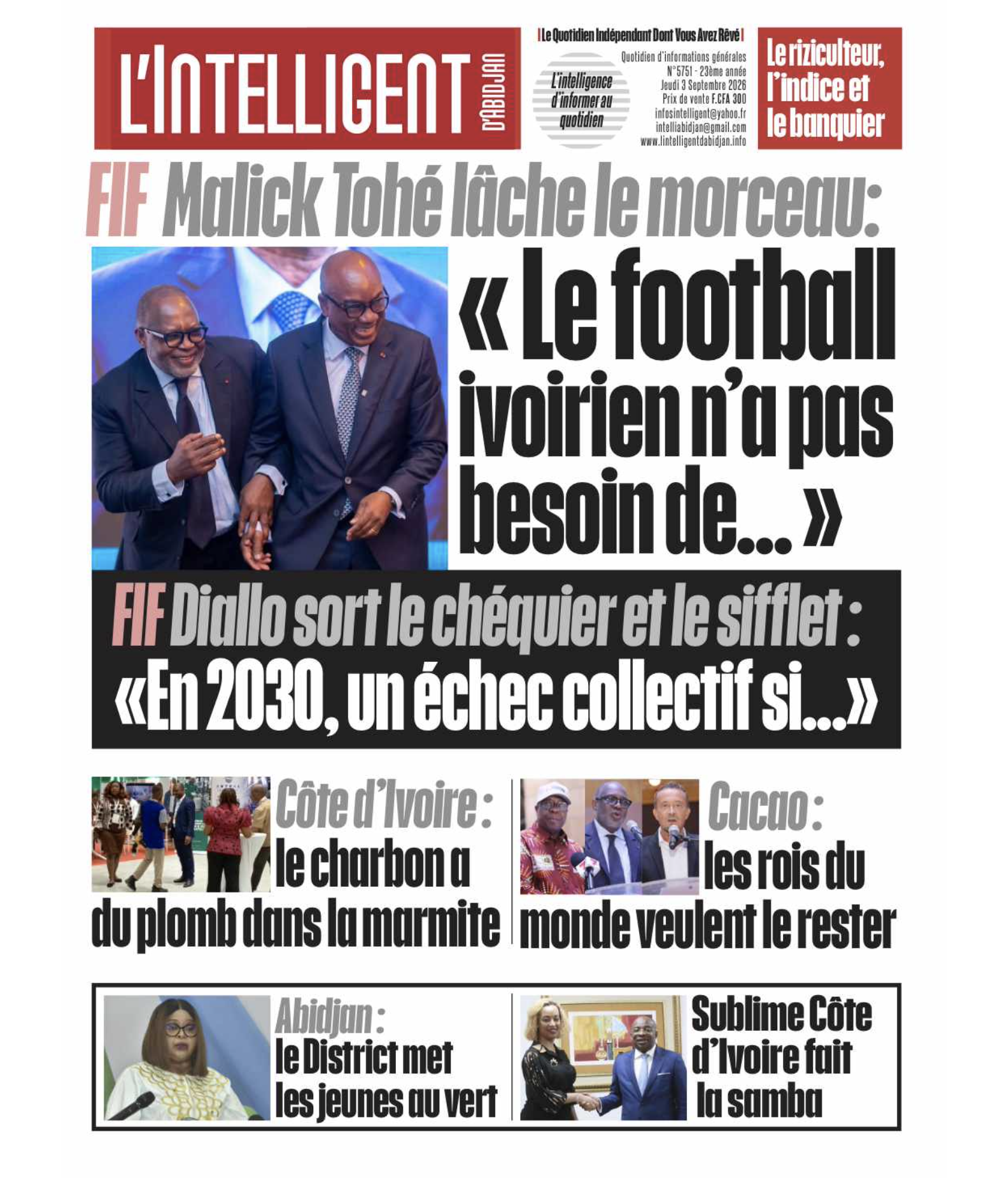 LETTRE DE L'IA-PAR WAKILI ALAFÉ/ L'Intelligent d'Abidjan : 23 ans, une ambition numérique et multimédia renforcée avec toujours la magie du papier