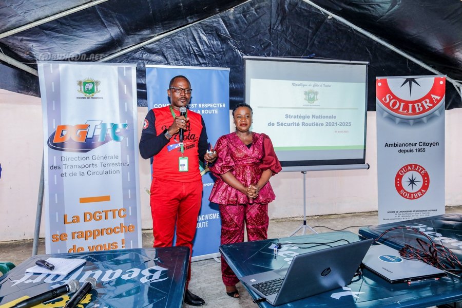 Lutte contre l’insécurité routière/ Treichville-Zone 3, Zone industrielle de Yopougon et Bouaflé : près de 500 travailleurs de Solibra sensibilisés et instruits sur la sécurité routière