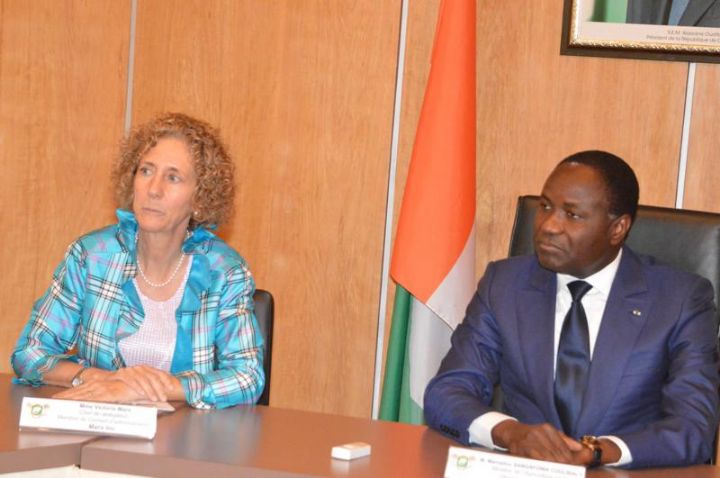 En visite en Côte d’Ivoire, Victoria Mars reçue par le ministre Mamadou Sangafowa