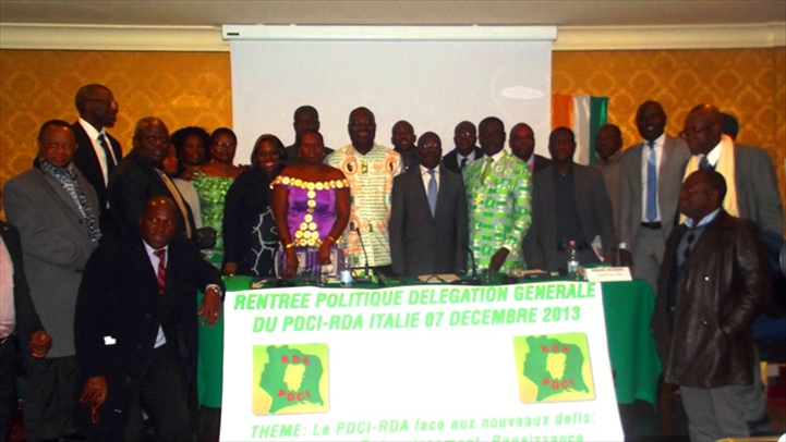 Rentrée politique de la délégation générale du pdci-rda d’Italie