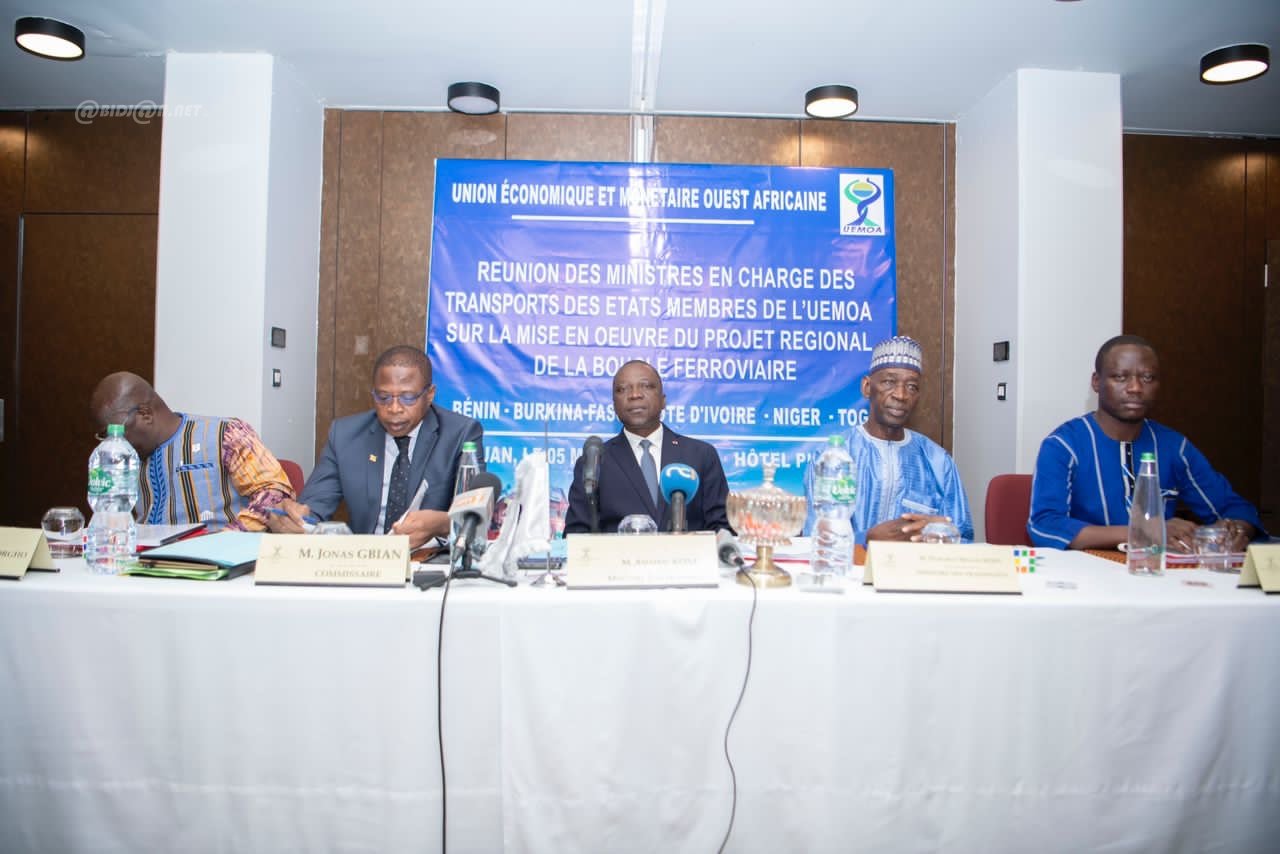 Mise en œuvre du projet de la boucle ferroviaire Abidjan -Lomé: les ministres en charge du secteur des Transports de l’UEMOA en conclave à Abidjan