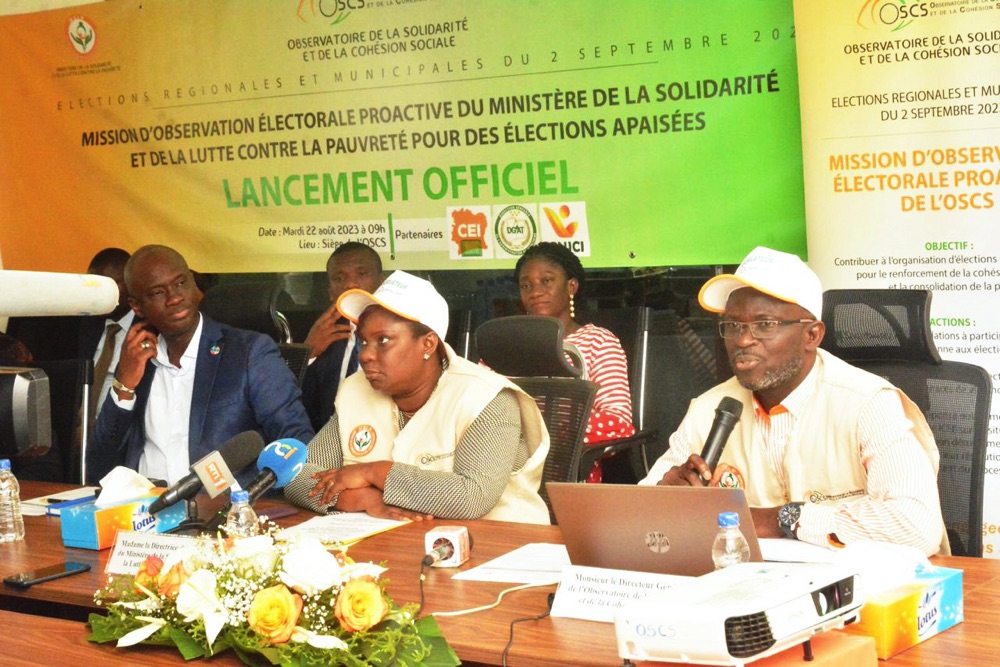 Municipales et régionales 2023 : 250 observateurs et 27 superviseurs de l’Observatoire de la Solidarité et de la Cohésion sociale (OSCS) seront déployés dans des lieux de vote
