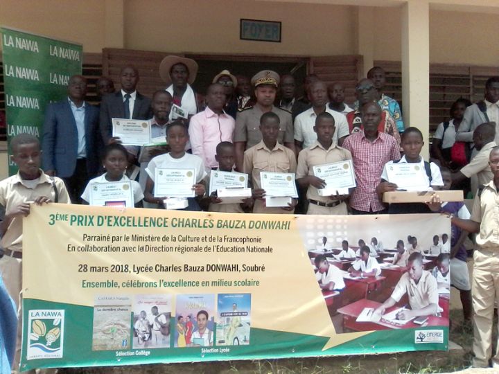 Education : Les lauréats de la 3ème édition du prix littéraire Charles Bauza Donwahi récompensés