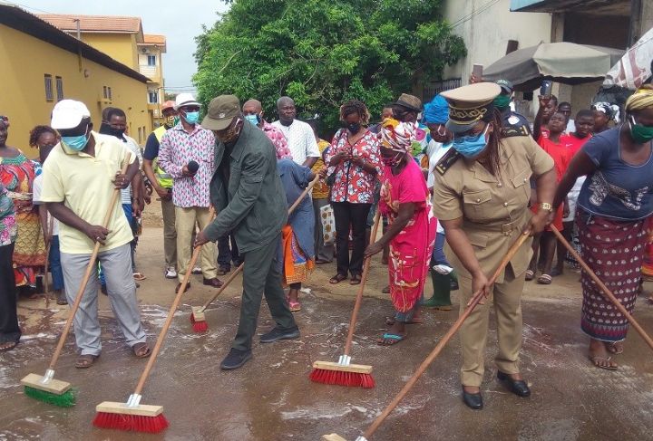 Covid 19 : Le marché de Dimbokro lavé et aseptisé