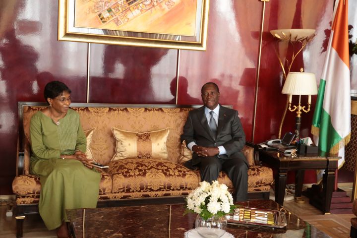 Le Chef de l’Etat a échangé avec la Représentante Spéciale du Secrétaire Général des Nations Unies en Côte d’Ivoire