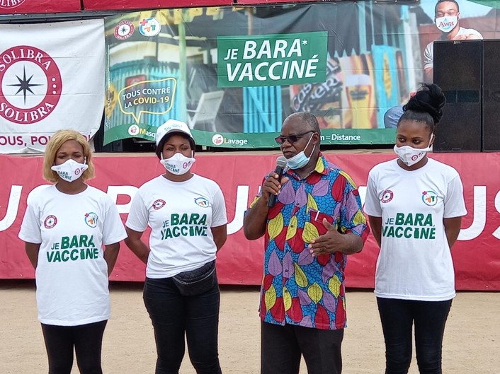 Popo carnaval / COVID-19 : la caravane de vaccination de SOLIBRA á Bonoua pendant 2 jours