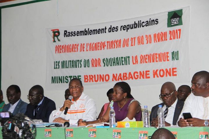 Précongrès du RDR dans l’Agnéby-Tiassa / Bruno Koné aux militants : « Il est exclu que le Rdr ne soit pas là en 2020 »