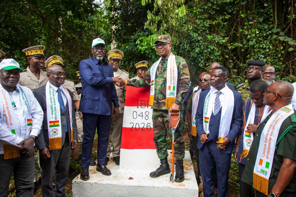 Première phase de la réaffirmation des frontières Ivoiro-Ghanéennes : les bornes BP 55 et BP 45 construites sur un linéaire de 150 km officiellement remises