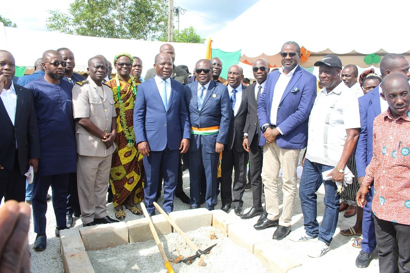 Premiers coups de pioche des travaux de construction de l’hôtel de ville d’Agboville