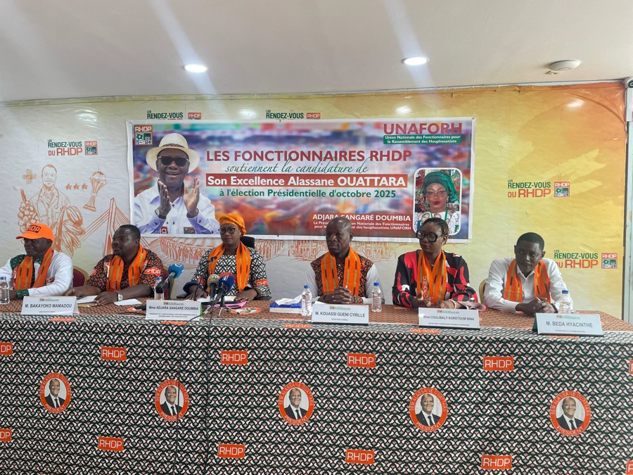 Présidentielle 2025 : des fonctionnaires se mobilisent pour la victoire d'Alassane Ouattara