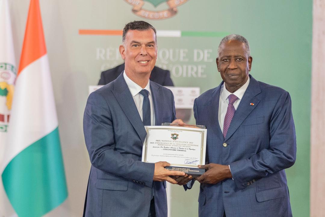 Prix d'excellence 2023: Côte d'Ivoire terminal consacrée, 1ère entreprise pourvoyeuse d’emplois décents 2023 en Côte d'Ivoire