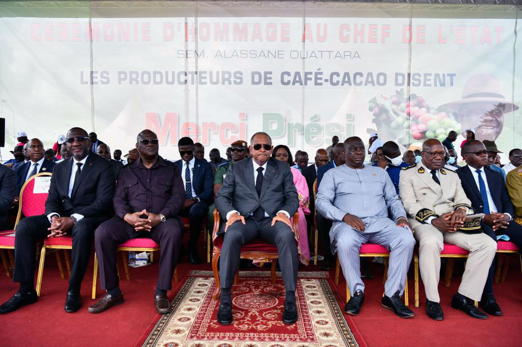 Hommage de la filière Café-cacao au chef de l'État, Alassane Ouattara- Patrick Achi aux producteurs : 
