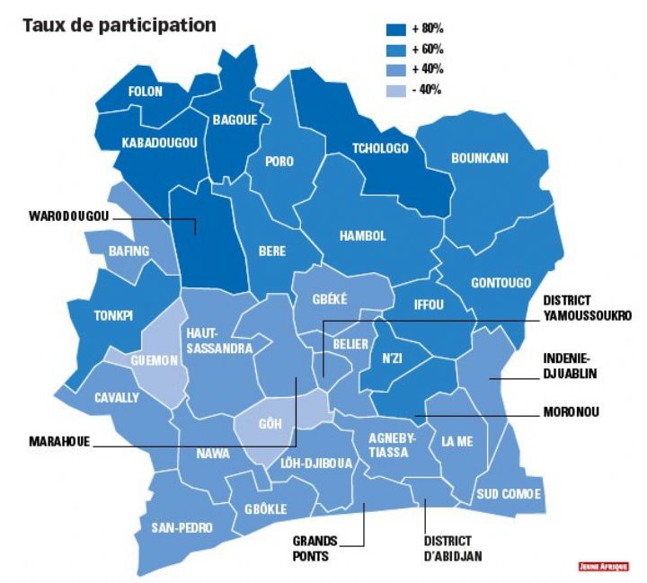 Référendum en Côte d’Ivoire  les résultats et le taux de participation