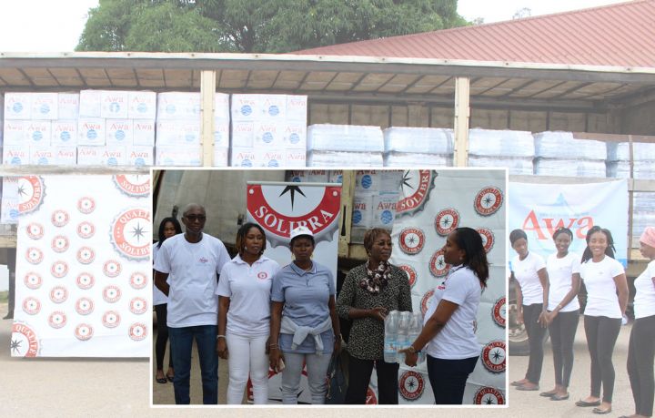 SOLIBRA distribue 3000 packs d’eau AWA