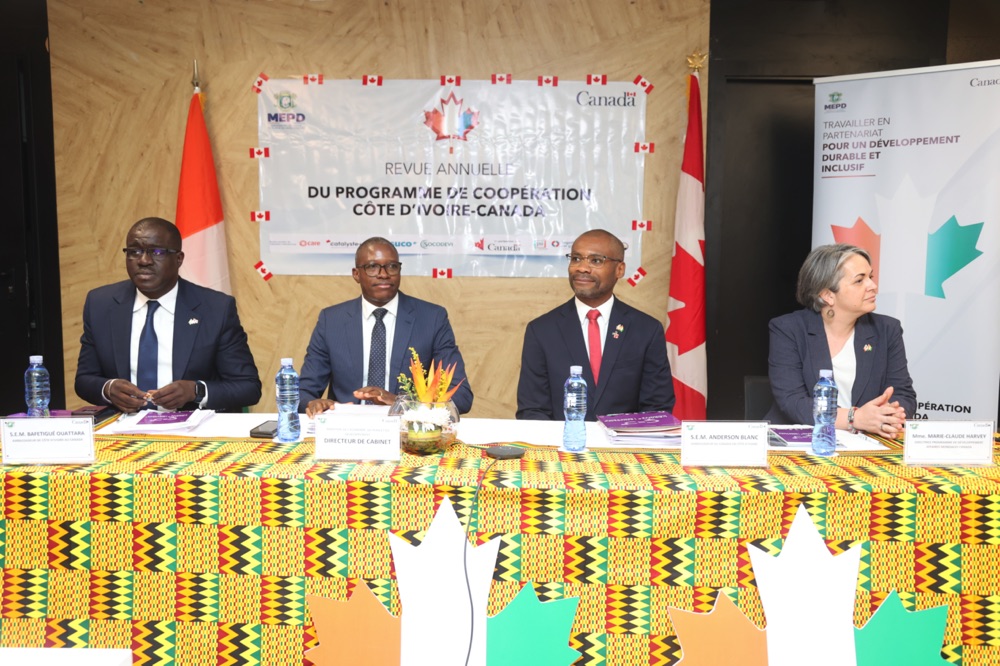 Revue annuelle du Programme de coopération Côte d'Ivoire-Canada : l'aide internationale du Canada passée d’environ 24 milliards FCFA en 2021-2022 à environ 40 milliards de FCFA en 2022-2023