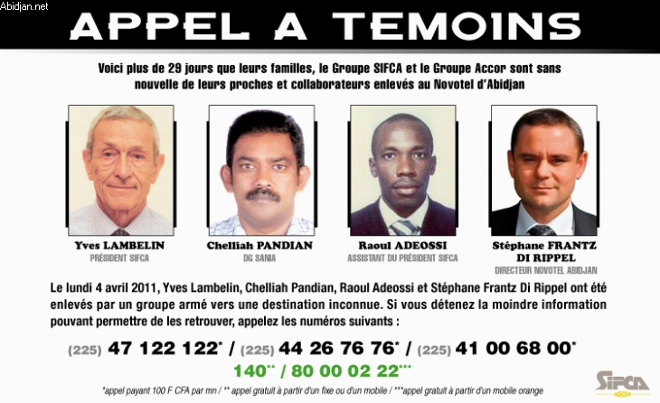 Rapts de Français à Abidjan: