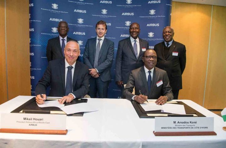 Industrie aéronautique et spatiale : le gouvernement de Côte d’Ivoire signe un partenariat avec Airbus à Toulouse