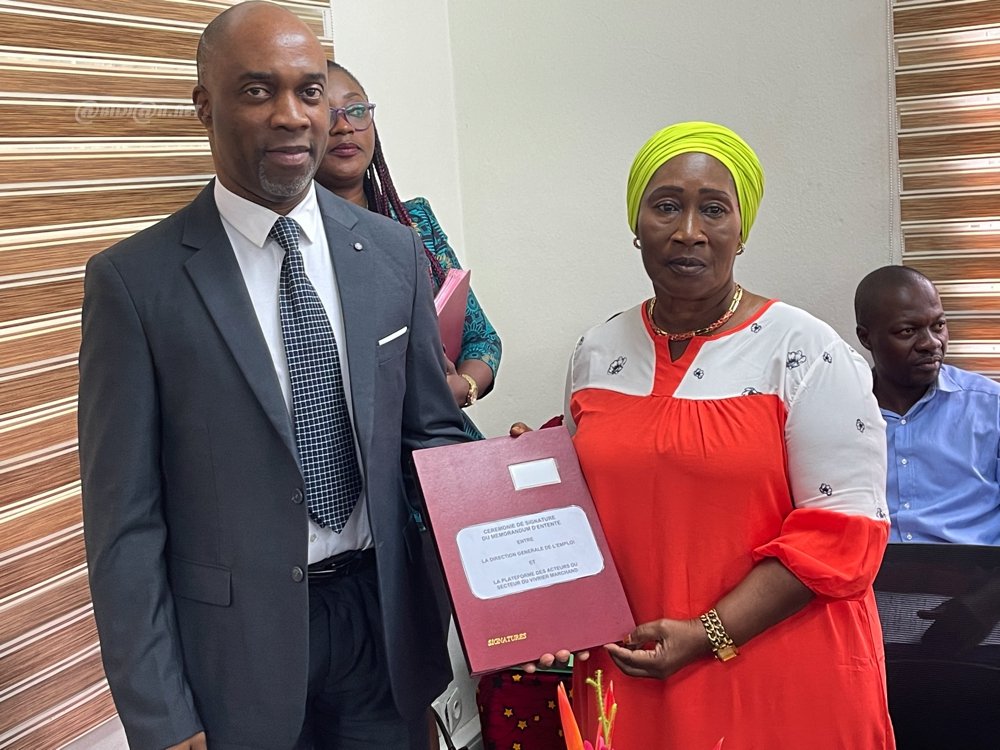 Transition de l’Economie Informelle vers l’Economie Formelle (SNITEF): la Direction Générale de l’Emploi et la Plateforme des Acteurs du Secteur du Vivrier Marchand formalisent leur partenariat