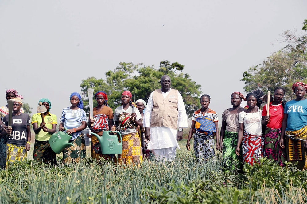 Projet d'Appui au PsGouv (PA-PsGouv) : le Coordonnateur Général, Non Karna Coulibaly, sur deux sites de cultures maraîchères à Karakoro, dans le département de Korhogo